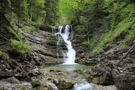 Die oberen Jehnbach Wasserfälle unter der Wirtsalm
